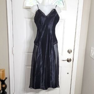 Reformation Casi Midi Slip Dress With Sheer Side Panel Size Med